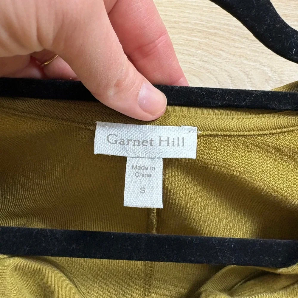 Garnet Hill V-Neck T-Shirt‎ Dress Women's Small Color Green